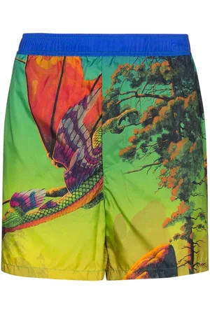 VALENTINO GARAVANI Dragon At Dawn print swim shorts