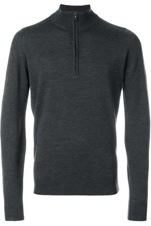 JOHN SMEDLEY Zip-neck jumper
