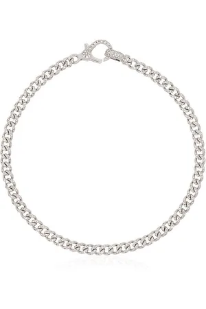 Shay 18kt white gold Baby pavé diamond 7 inch link bracelet