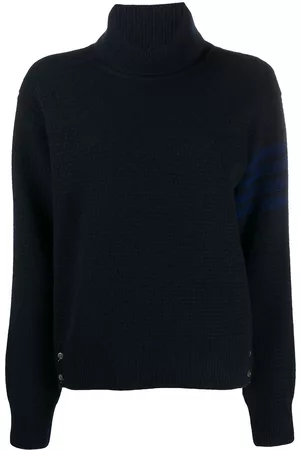 Thom Browne Tonal 4-Bar roll neck jumper