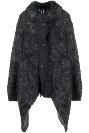 Issey Miyake 1980s asymmetric knit coat