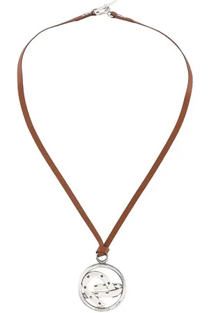 Hermès 1990s circle pendant necklace
