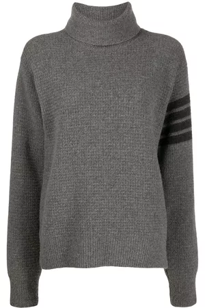 Thom Browne Tonal 4-Bar roll neck jumper