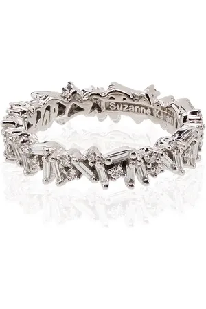 Suzanne Kalan 18kt white gold Icon baguette diamond ring