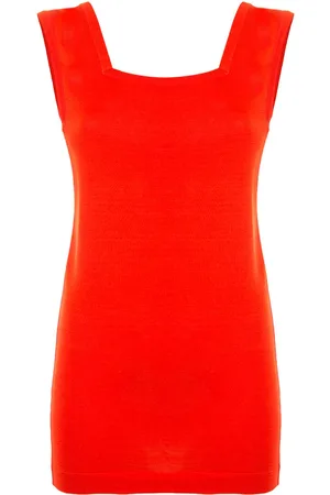 CHANEL 1990s CC logo knit top