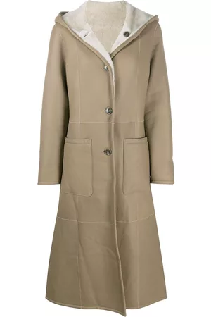 LISKA Reversible hooded leather coat