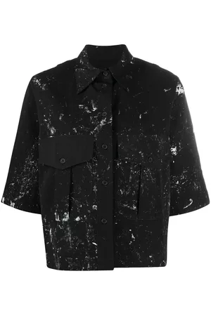 SONG FOR THE MUTE Paint-splatter short sleeve shirt
