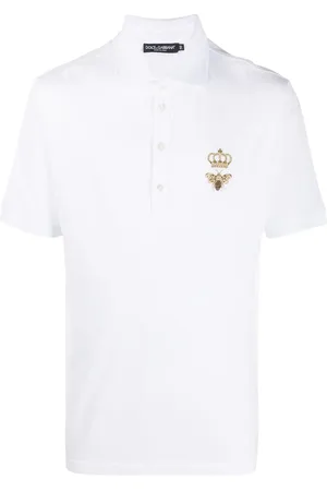 Dolce & Gabbana Embroidered piqué polo shirt