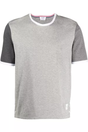 Thom Browne Tonal short-sleeve cotton ringer T-shirt