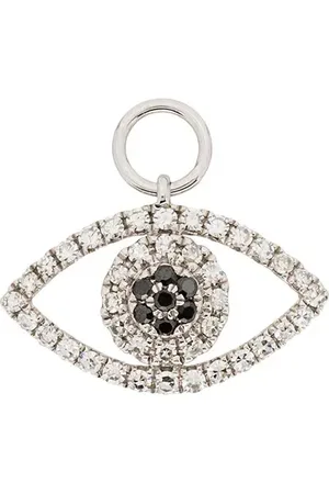Roxanne First 14kt white gold diamond-embellished eye charm
