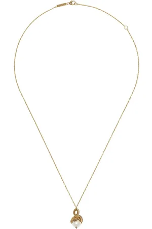 STEPHEN WEBSTER 18kt yellow Gemini Astro Ball pearl pendant necklace
