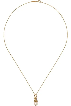 STEPHEN WEBSTER 18kt yellow Pisces Astro Ball pearl necklace