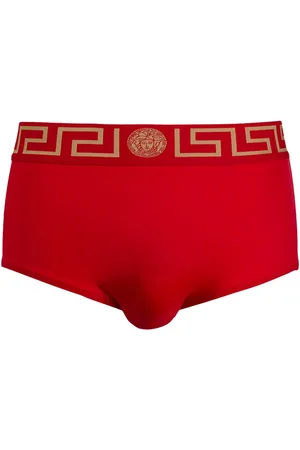VERSACE Greca-print swimming trunks