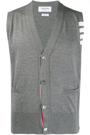 Thom Browne Knitted 4-Bar V-neck vest
