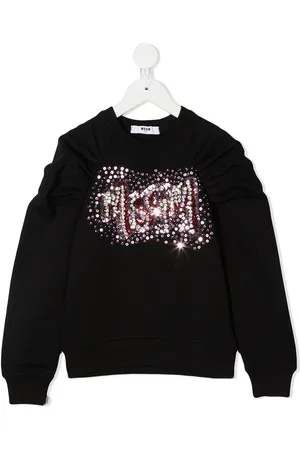 Msgm Sequin embellished gathered sweatshirt