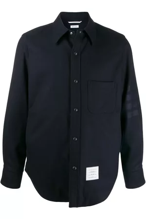 Thom Browne Flannel tonal 4-Bar shirt jacket