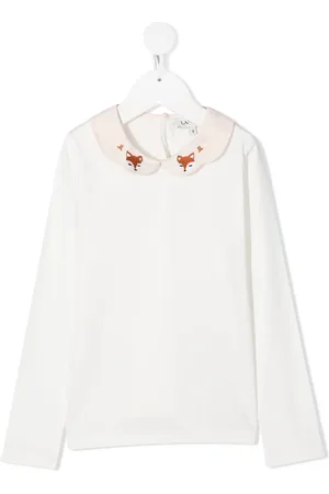 Lanvin Fox-embroidered collar top
