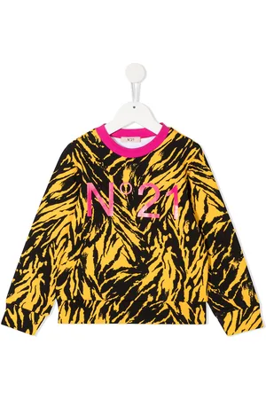 Nº21 Tiger-print logo sweatshirt