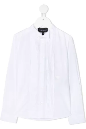 Emporio Armani Long sleeve pleated bib shirt