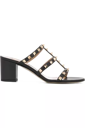 VALENTINO GARAVANI Rockstud 60mm leather mule sandals