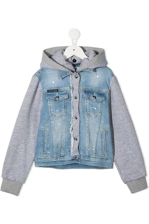 Philipp Plein Rear teddy bear denim jacket