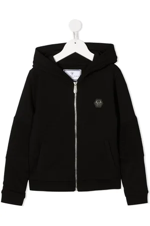 Philipp Plein Hexagon logo-print zip-up hoodie