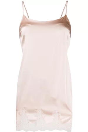 Fleur of England Silk slip with lace hem