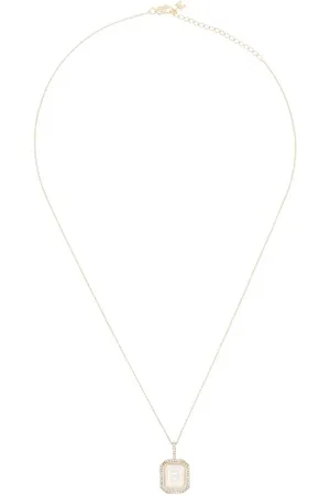 Mateo 14kt yellow diamond B necklace
