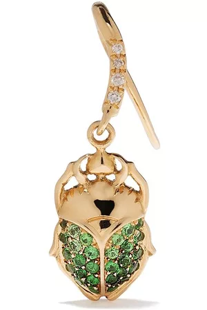 Aurélie Bidermann 18kt yellow diamonds single beetle earring