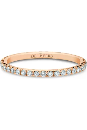 De Beers 18kt rose gold diamond Aura Eternity band ring