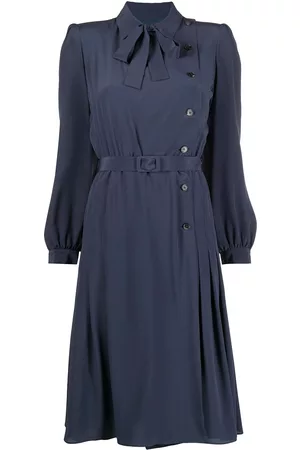 Maison Margiela Side button fastening belted dress