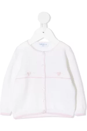 SIOLA Purl-knit embroidered cardigan