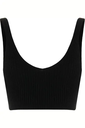 Cashmere In Love Ribbed-knit cropped top