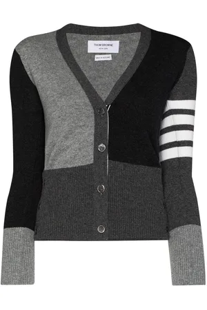 Thom Browne Monochrome block cashmere cardigan