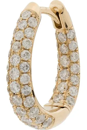 JACQUIE AICHE 14kt yellow Inside Out diamond hoop earring