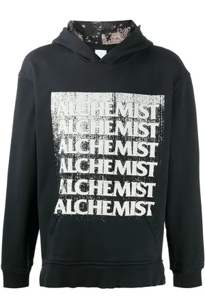 Alchemist Vintage-effect logo hoodie