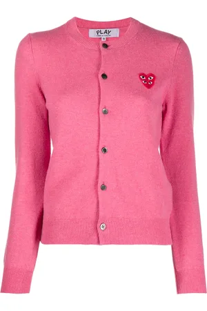 Comme des Garçons Overlapping heart wool cardigan