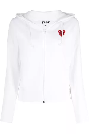 Comme des Garçons Logo-motif zip-up hoodie