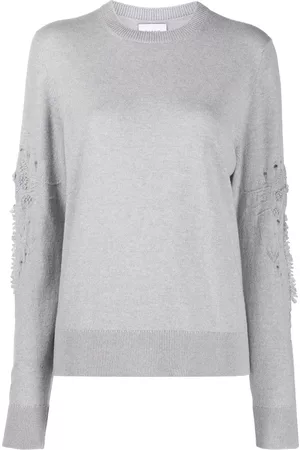 Barrie 3D thistle embroidered jumper