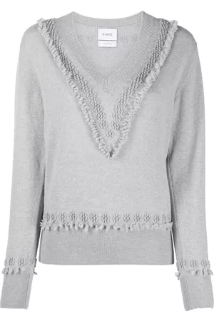 Barrie Floral embroidered V-neck jumper