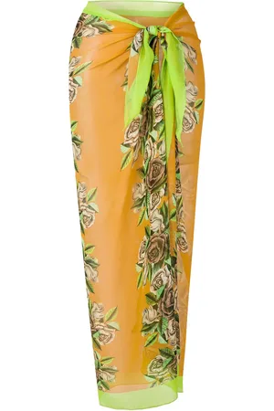 AMIR SLAMA Rose-print long sarong