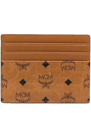 MCM Men Wallets - Mini monogram-print cardholder