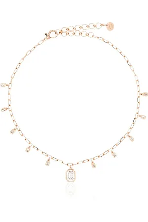 Shay 18kt rose gold and diamond drop necklace