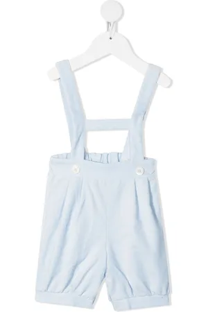 LA STUPENDERIA Velvet-effect cotton dungarees