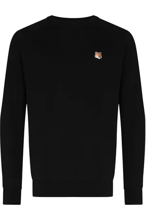 Maison Kitsuné Fox-patch cotton sweatshirt