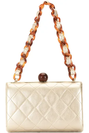 CHANEL 1997 metallic tortoiseshell chain handbag