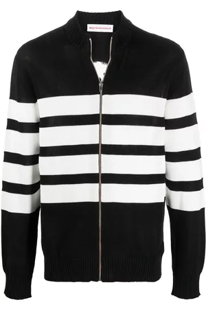 WALTER VAN BEIRENDONCK Stripe-print knit cardigan