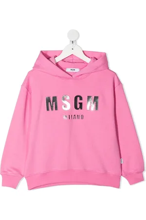Msgm Foil logo-print hoodie