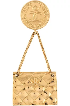 CHANEL 1990s Classic Flap bag motif brooch