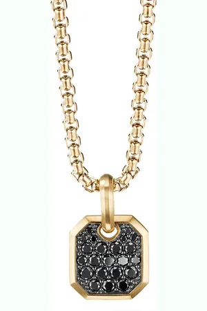 David Yurman 18kt yellow Roman diamond amulet (15mm)